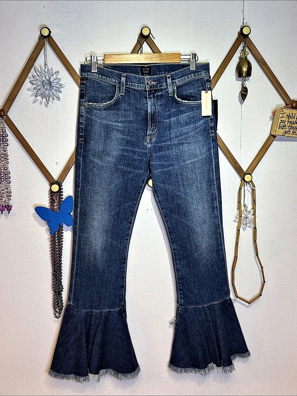 Citizens of Humanity Drew Flounce High Rise in Blue Waist 29 NWT